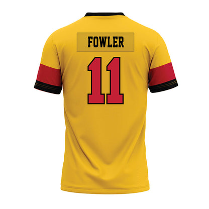 Ferris State - NCAA Football : Tyrone Fowler - 2024 Yellow Premium Football Jersey-1