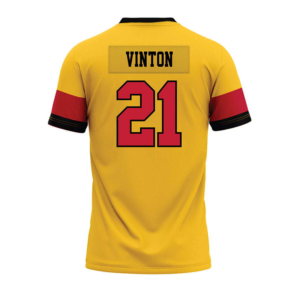 Ferris State - NCAA Football : Jaylen Vinton - 2024 Yellow Premium Football Jersey-1