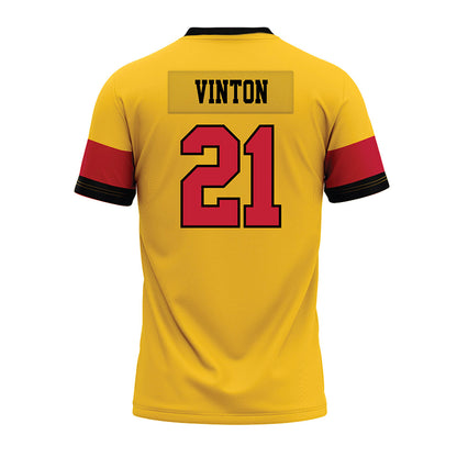 Ferris State - NCAA Football : Jaylen Vinton - 2024 Yellow Premium Football Jersey-1