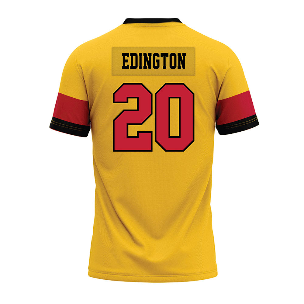 Ferris State - NCAA Football : Jaden Edington - 2024 Yellow Premium Football Jersey-1