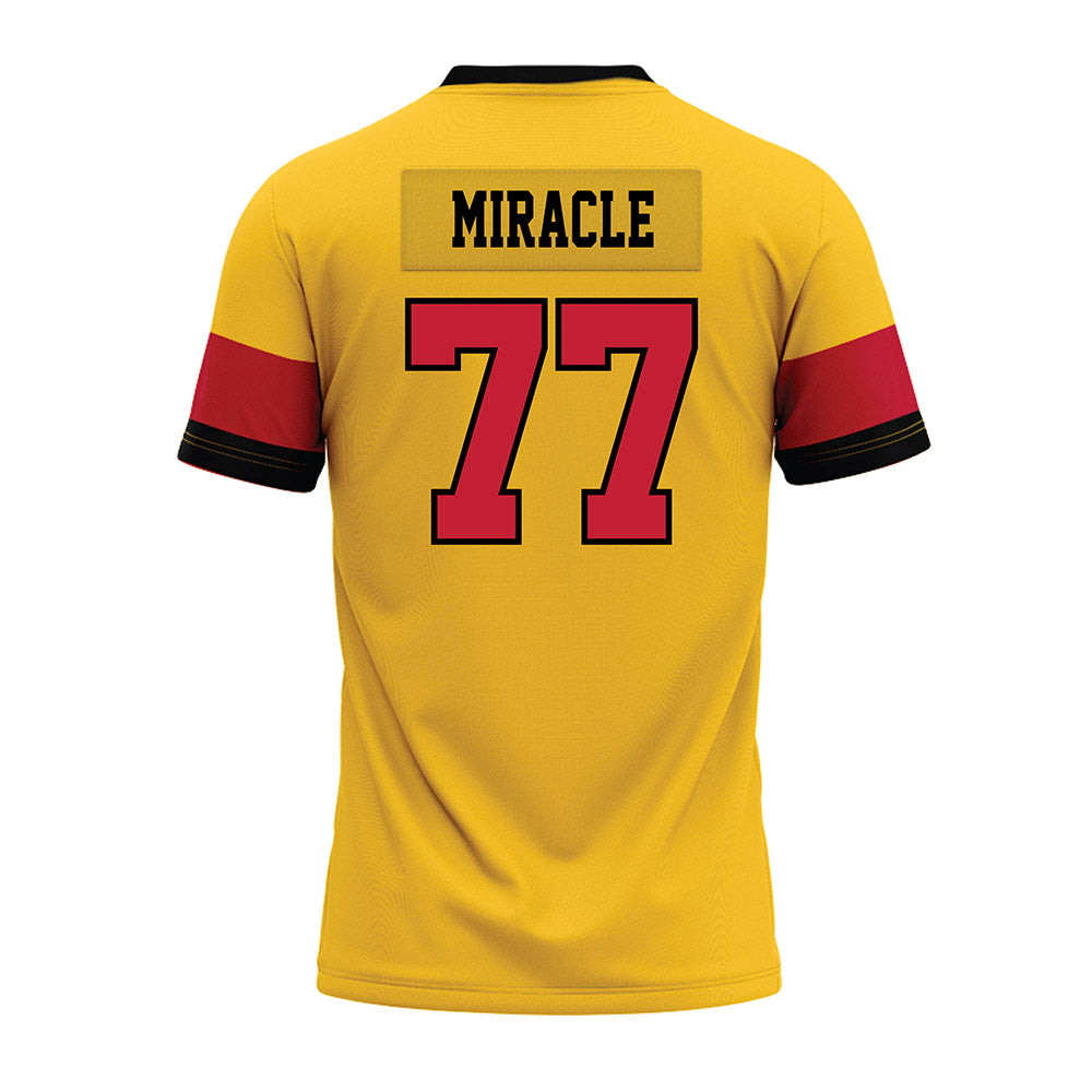 Ferris State - NCAA Football : Travis Miracle - 2024 Yellow Premium Football Jersey-1