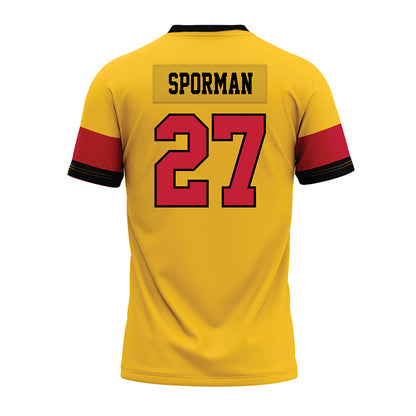 Ferris State - NCAA Football : Ben Sporman - 2024 Yellow Premium Football Jersey-1