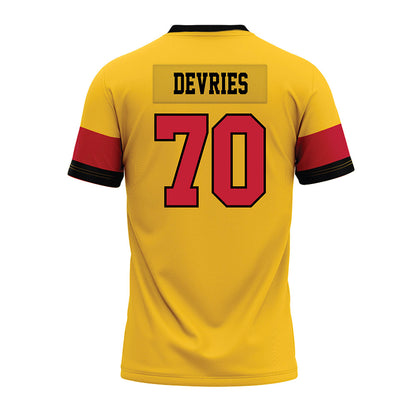 Ferris State - NCAA Football : Andrew Devries - 2024 Yellow Premium Football Jersey-1