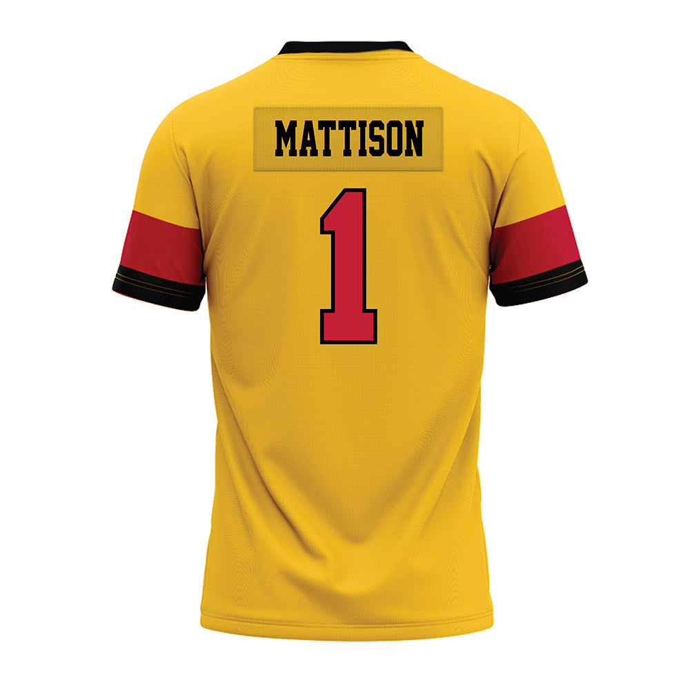 Ferris State - NCAA Football : Gyasi Mattison - 2024 Yellow Premium Football Jersey-1