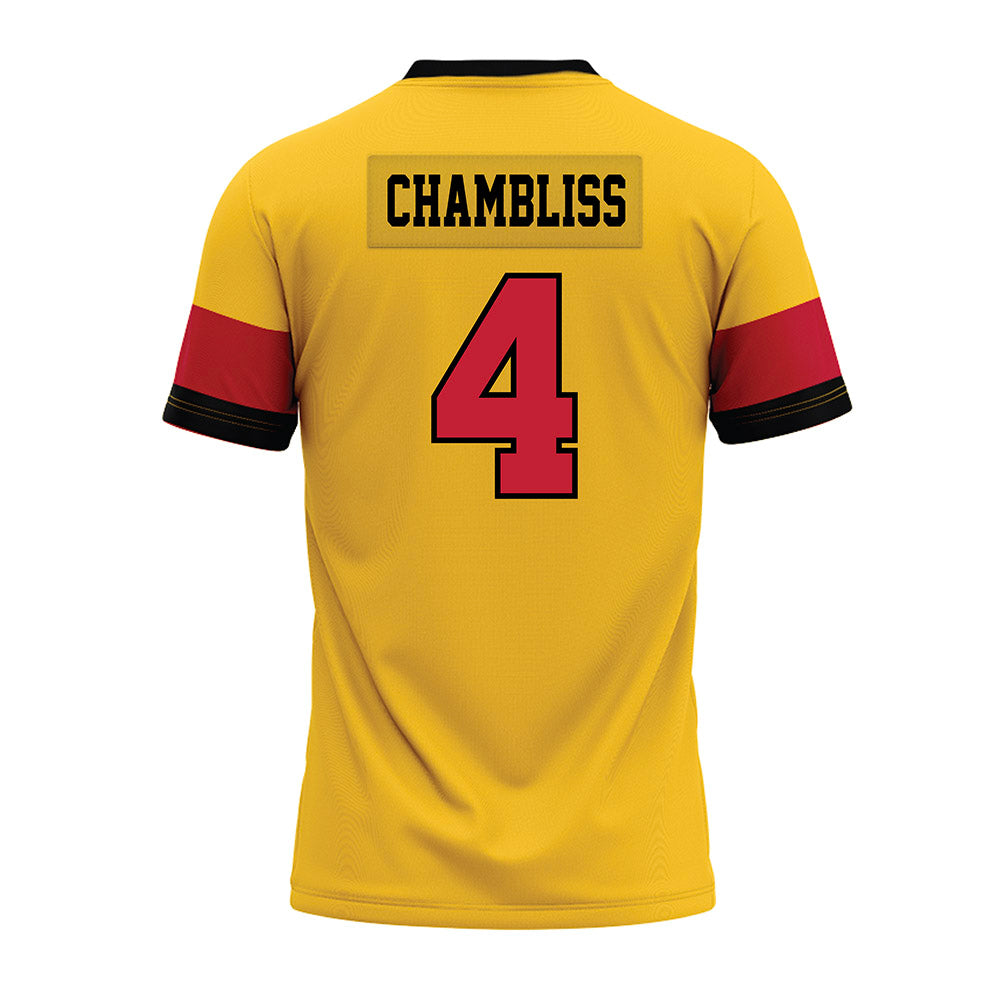 Ferris State - NCAA Football : Trinidad Chambliss - 2024 Yellow Premium Football Jersey-1