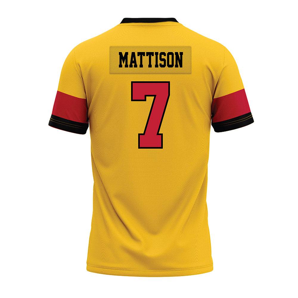 Ferris State - NCAA Football : Gyasi Mattison - 2024 Yellow Premium Football Jersey-1