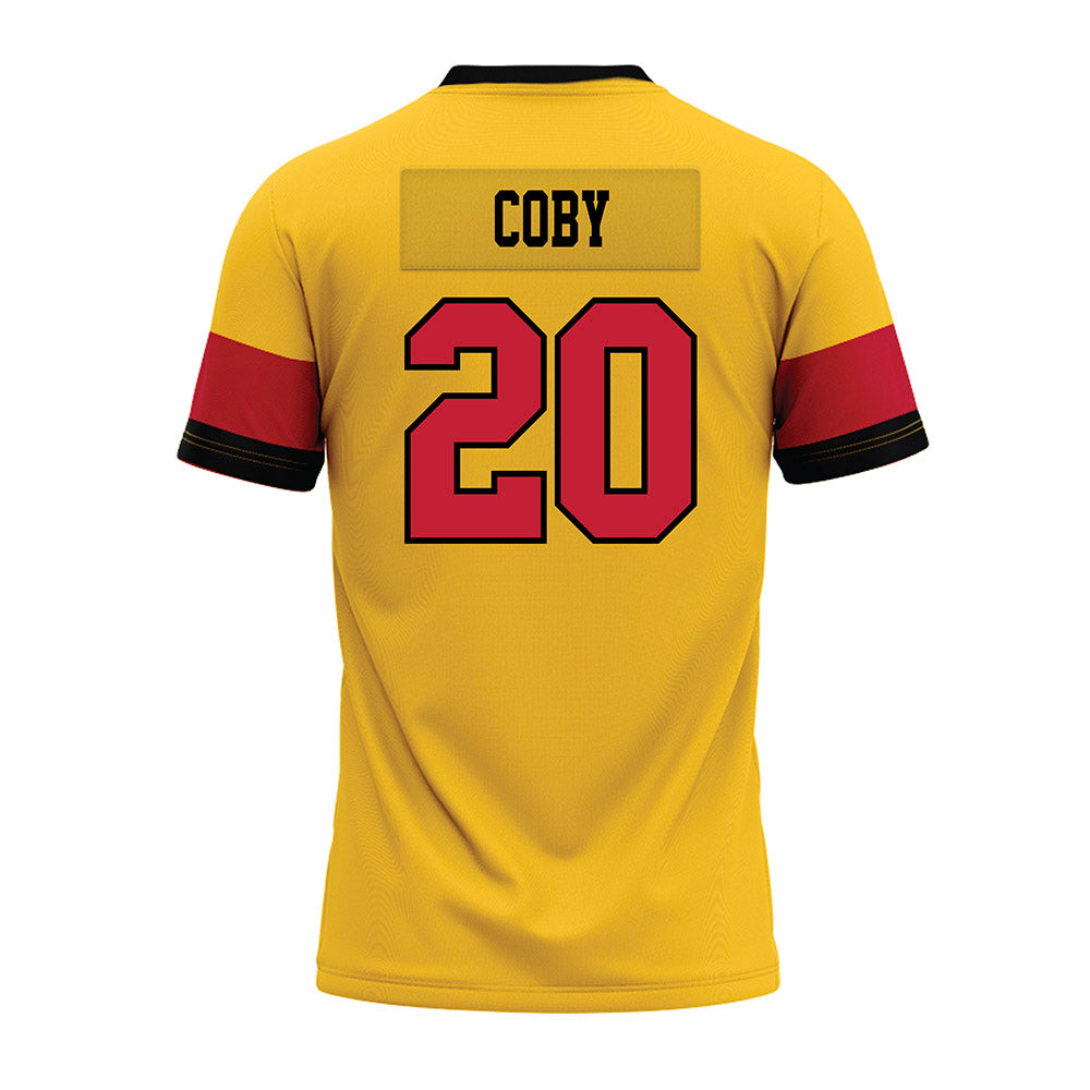 Ferris State - NCAA Football : James Coby - 2024 Yellow Premium Football Jersey-1