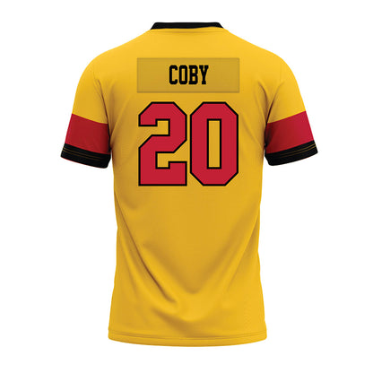 Ferris State - NCAA Football : James Coby - 2024 Yellow Premium Football Jersey-1