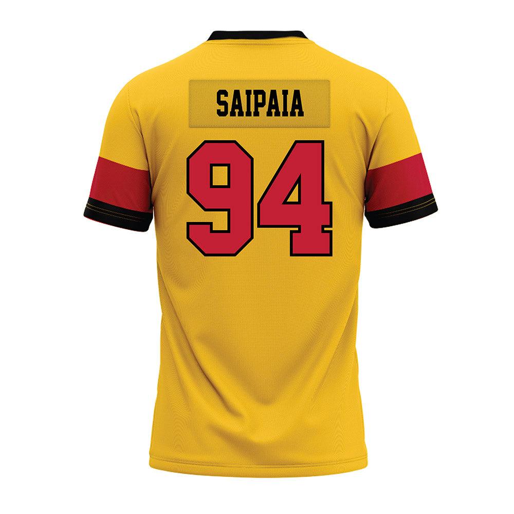 Ferris State - NCAA Football : Sio Saipaia - 2024 Yellow Premium Football Jersey-1