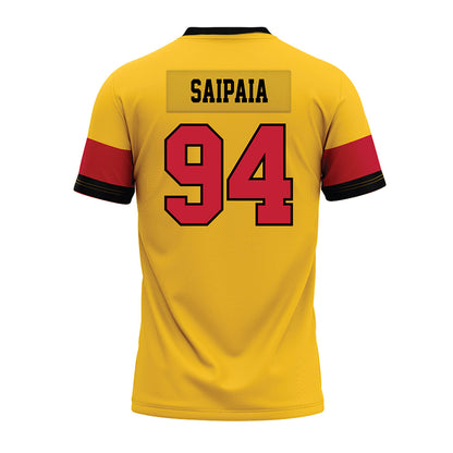 Ferris State - NCAA Football : Sio Saipaia - 2024 Yellow Premium Football Jersey-1
