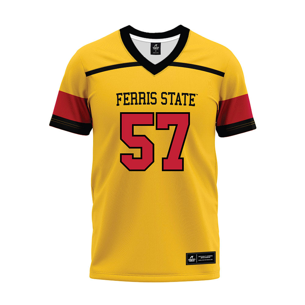 Ferris State - NCAA Football : Derek Anderson - 2024 Yellow Premium Football Jersey-0