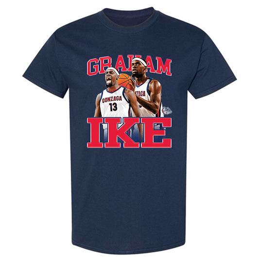 Gonzaga - NCAA Men's Basketball : Graham Ike - Player Collage T-Shirt-0