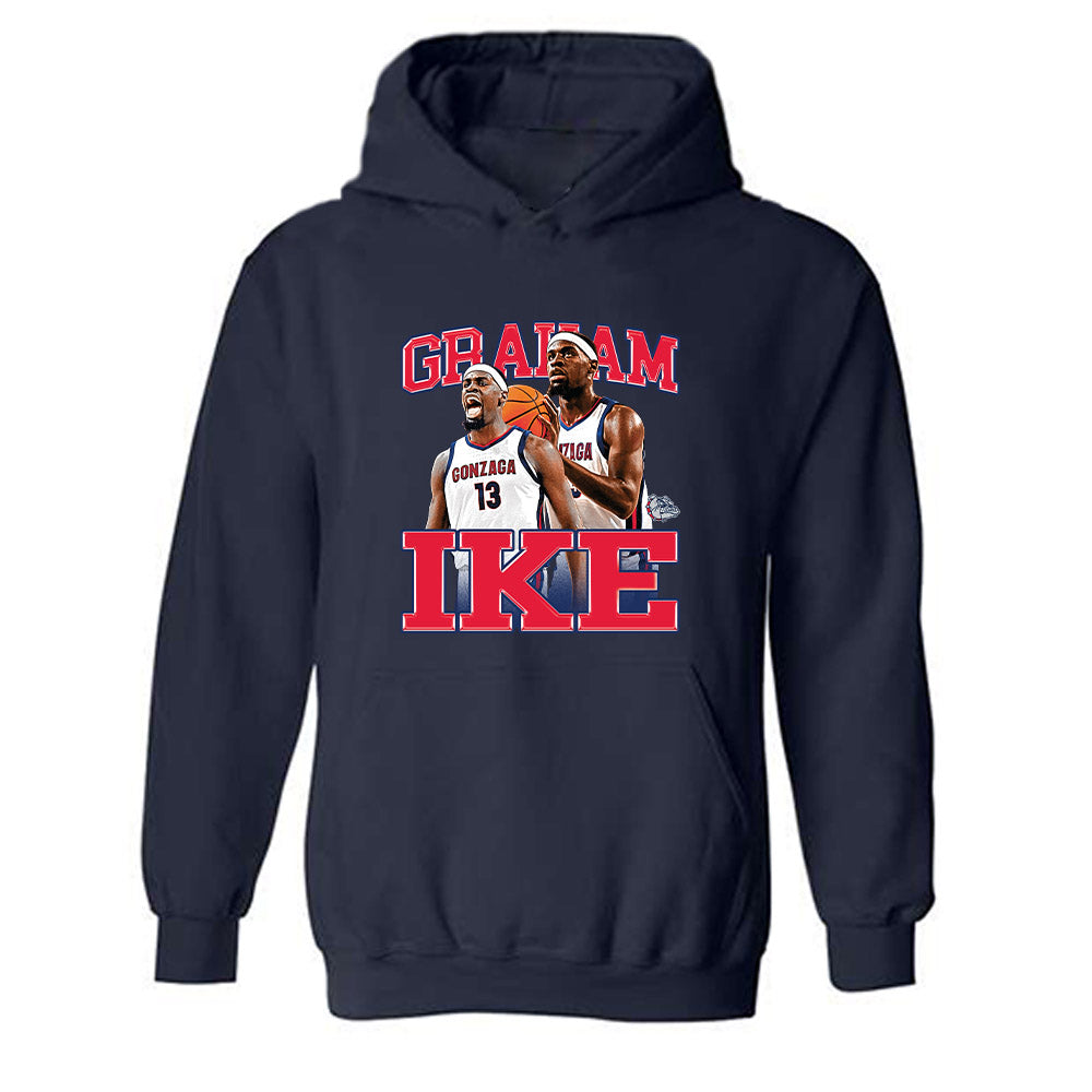 Gonzaga - NCAA Men's Basketball : Graham Ike - Player Collage Hooded Sweatshirt-0