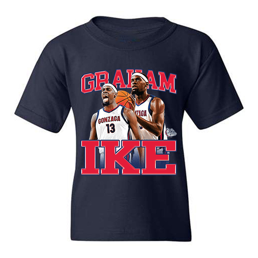 Gonzaga - NCAA Men's Basketball : Graham Ike - Player Collage Youth T-Shirt-0