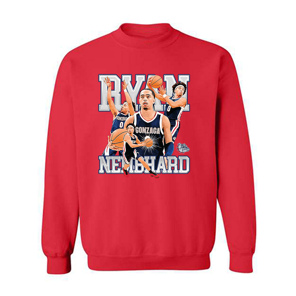 Gonzaga - NCAA Men's Basketball : Ryan Nembhard - Player Collage Crewneck Sweatshirt-0