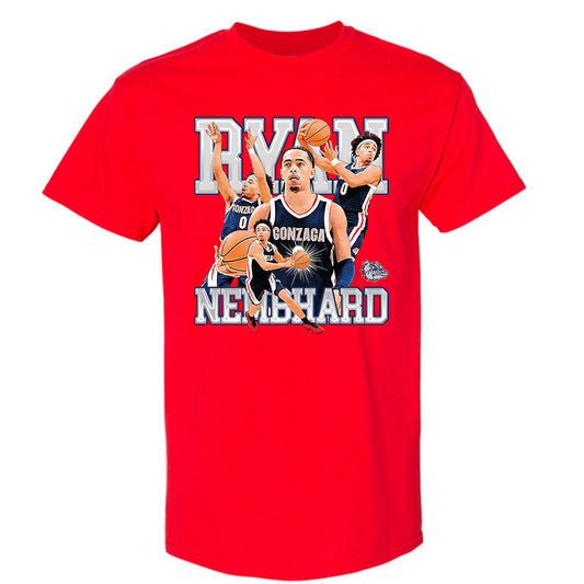 Gonzaga - NCAA Men's Basketball : Ryan Nembhard - Player Collage T-Shirt-0