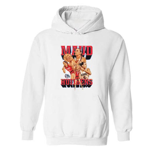 Gonzaga - NCAA Women's Basketball : Maud Huijbens - Player Collage Hooded Sweatshirt-0