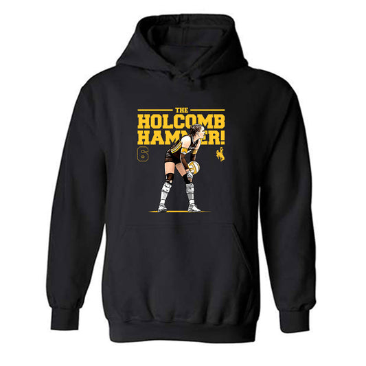 Wyoming - NCAA Women's Volleyball : Sarah Holcomb - Hooded Sweatshirt-0