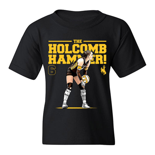 Wyoming - NCAA Women's Volleyball : Sarah Holcomb - Youth T-Shirt-0