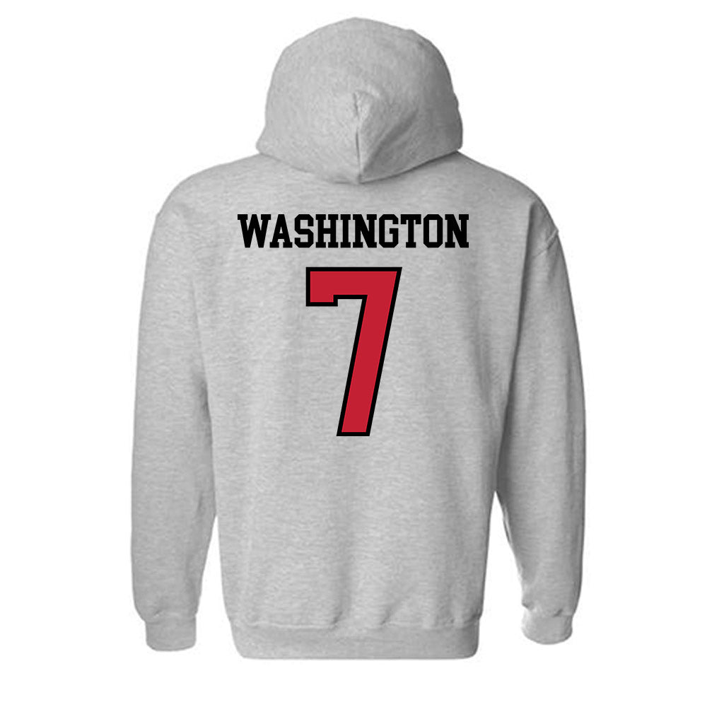 Northern Illinois - NCAA Men's Basketball : Hassan Washington - Classic Shersey Hooded Sweatshirt-1