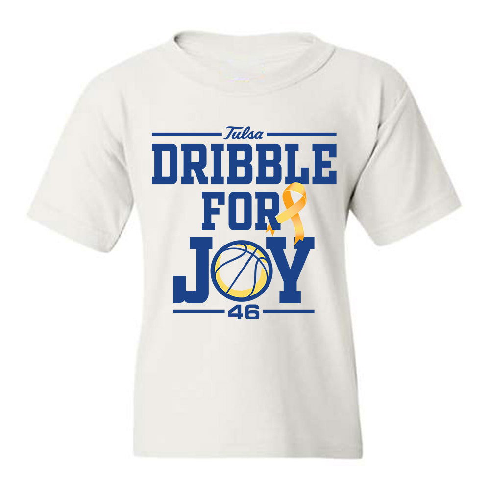 Tulsa - NCAA Men's Basketball : Dribble For Joy White Statement Shirt Youth T-Shirt