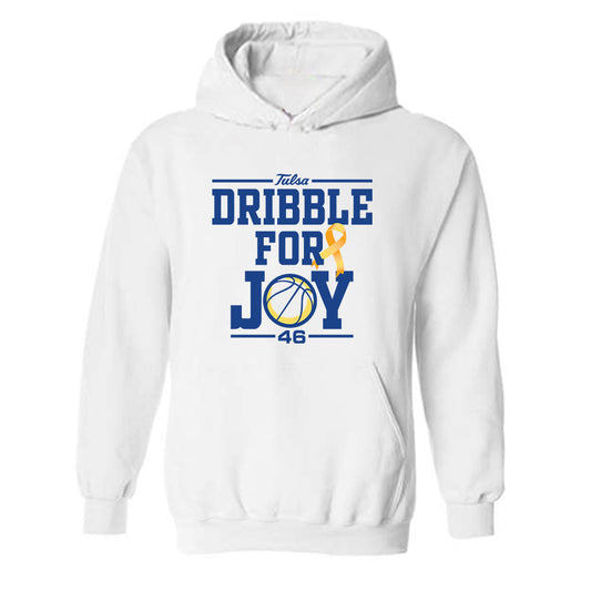 Tulsa - NCAA Men's Basketball : Dribble For Joy White Statement Shirt Hooded Sweatshirt