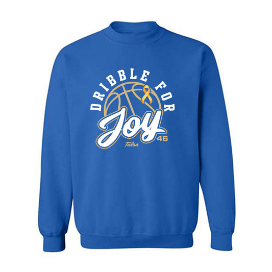 Tulsa - NCAA Men's Basketball : Dribble For Joy Royal Statement Shirt Crewneck Sweatshirt