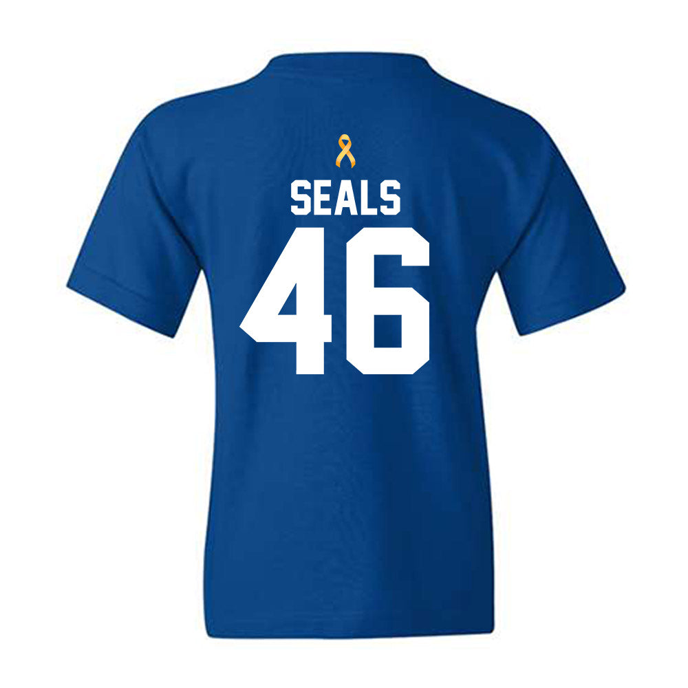 Tulsa - NCAA Men's Basketball : Ari Seals - Dribble For Joy Royal Classic Shersey Youth T-Shirt