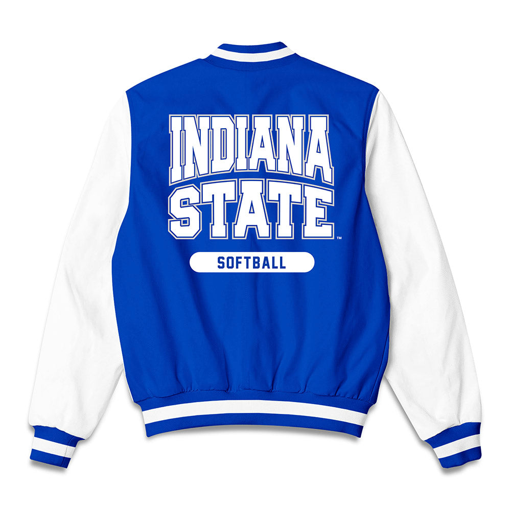 Indiana State - NCAA Softball : Lindsay Henson - Bomber Jacket-1
