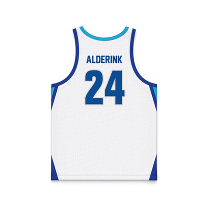 Indiana State - NCAA Men's Basketball : Merritt Alderink - White Basketball Jersey-1