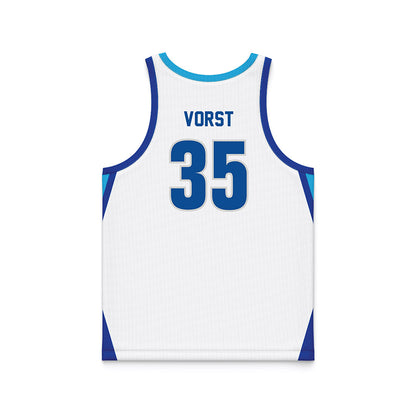 Indiana State - NCAA Men's Basketball : Derek Vorst - White Basketball Jersey-1
