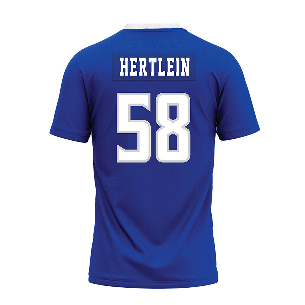 Indiana State - NCAA Football : Andy Hertlein - Royal Blue Premium Football Jersey-1
