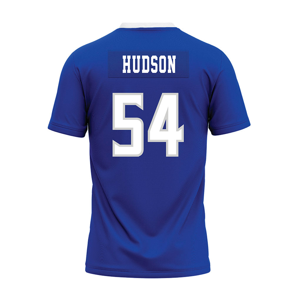 Indiana State - NCAA Football : Zeshaun Hudson - Royal Blue Premium Football Jersey-1