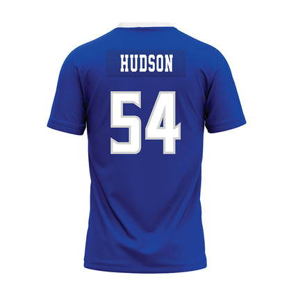 Indiana State - NCAA Football : Zeshaun Hudson - Royal Blue Premium Football Jersey-1
