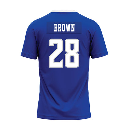 Indiana State - NCAA Football : Deion Brown - Royal Blue Premium Football Jersey-1