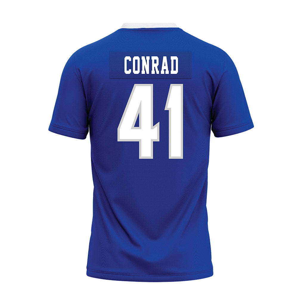Indiana State - NCAA Football : Spencer Conrad - Royal Blue Premium Football Jersey-1