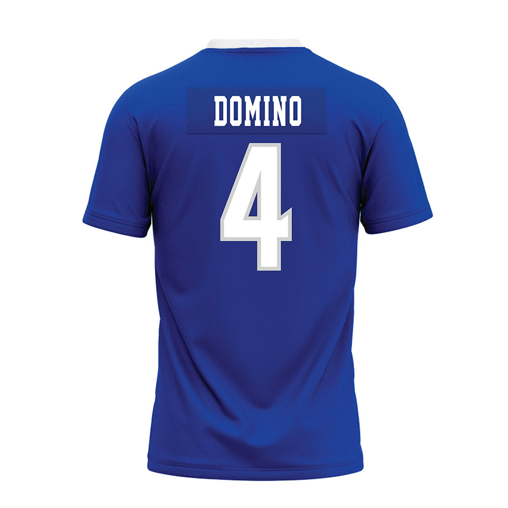 Indiana State - NCAA Football : Bryan Domino - Royal Blue Premium Football Jersey-1