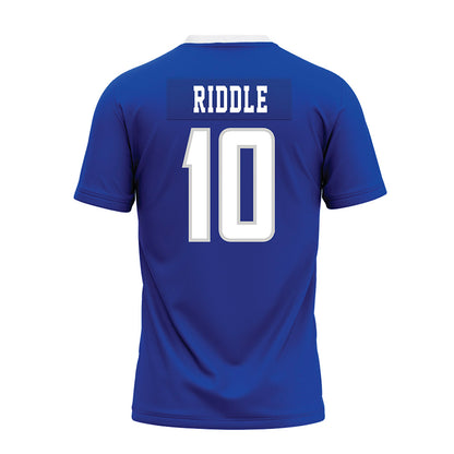 Indiana State - NCAA Football : Brock Riddle - Royal Blue Premium Football Jersey-1
