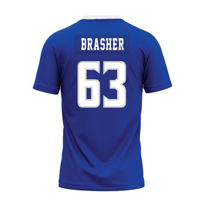 Indiana State - NCAA Football : Benjamin Brasher - Royal Blue Premium Football Jersey-1