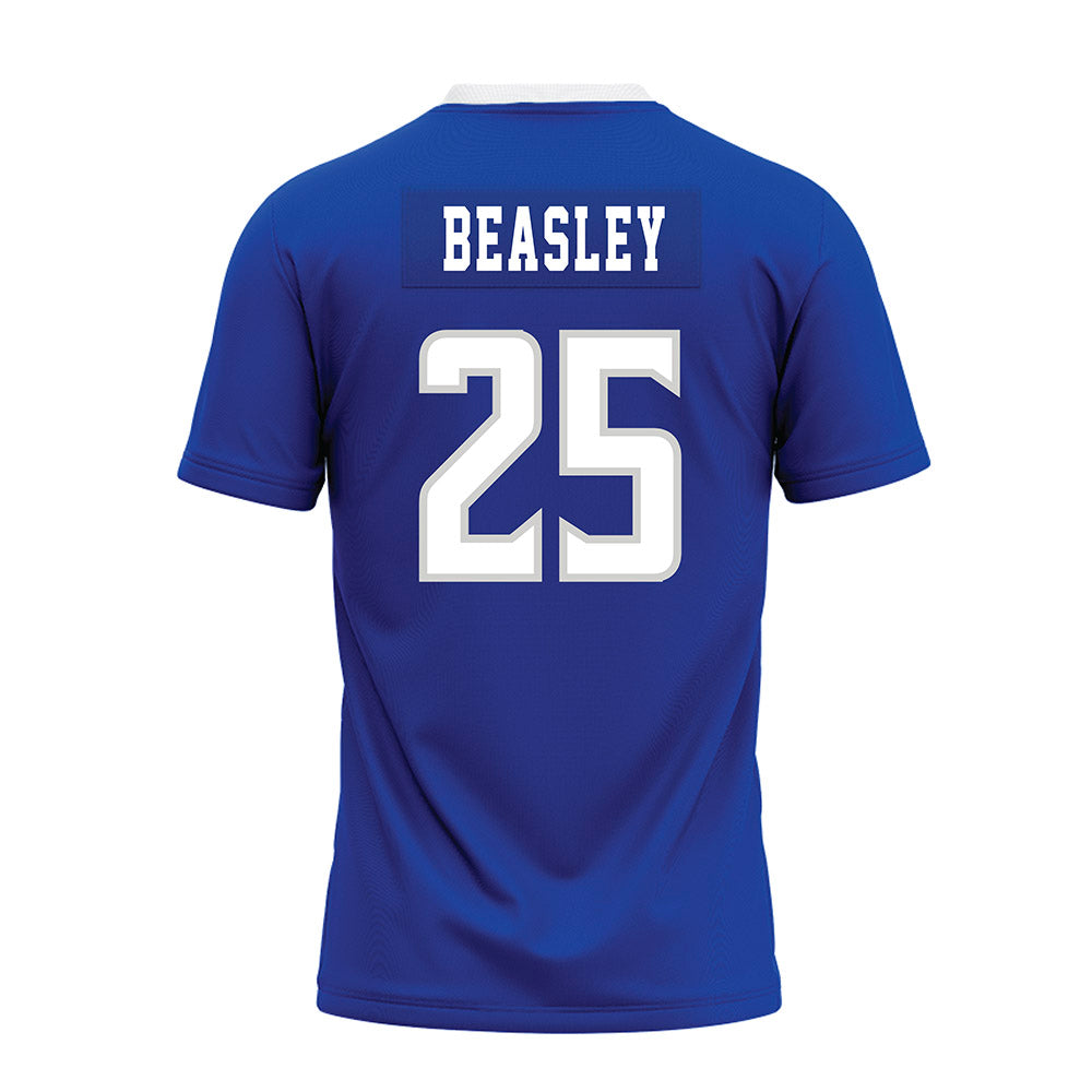 Indiana State - NCAA Football : Robert Beasley - Royal Blue Premium Football Jersey-1