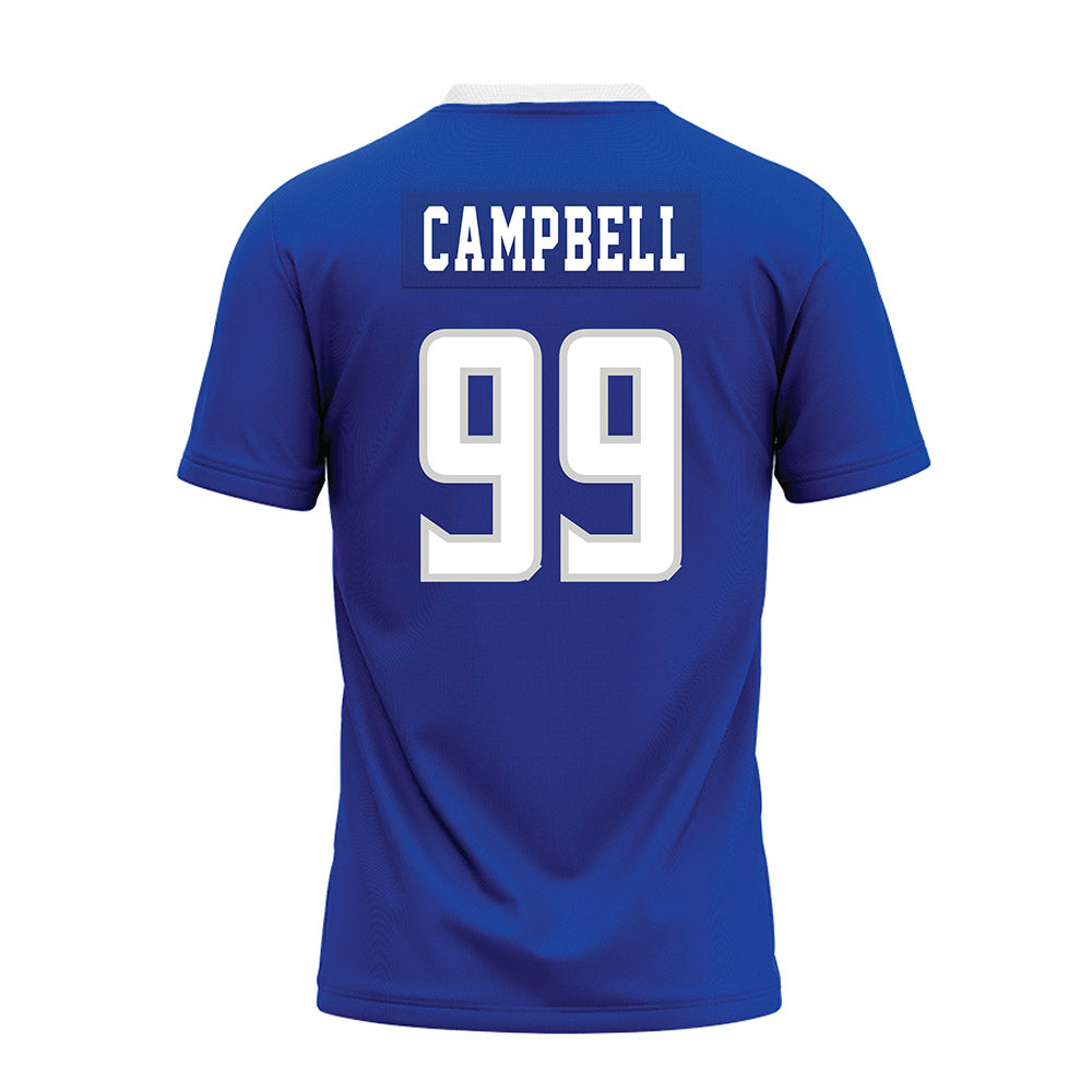 Indiana State - NCAA Football : Sirmaine Campbell - Royal Blue Premium Football Jersey-1