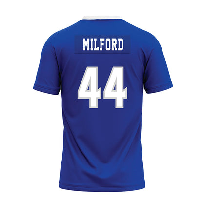Indiana State - NCAA Football : Kendrick Milford - Royal Blue Premium Football Jersey-1