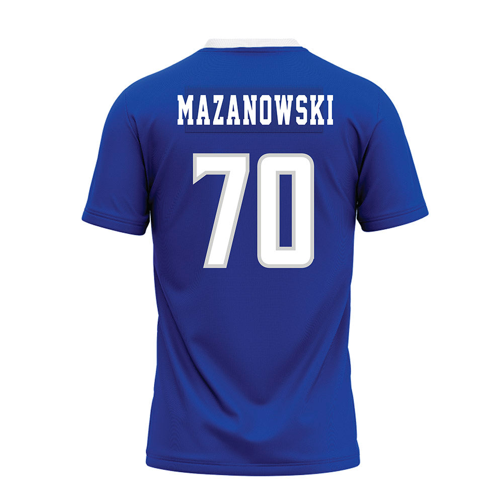 Indiana State - NCAA Football : Bradyn Mazanowski - Royal Blue Premium Football Jersey-1
