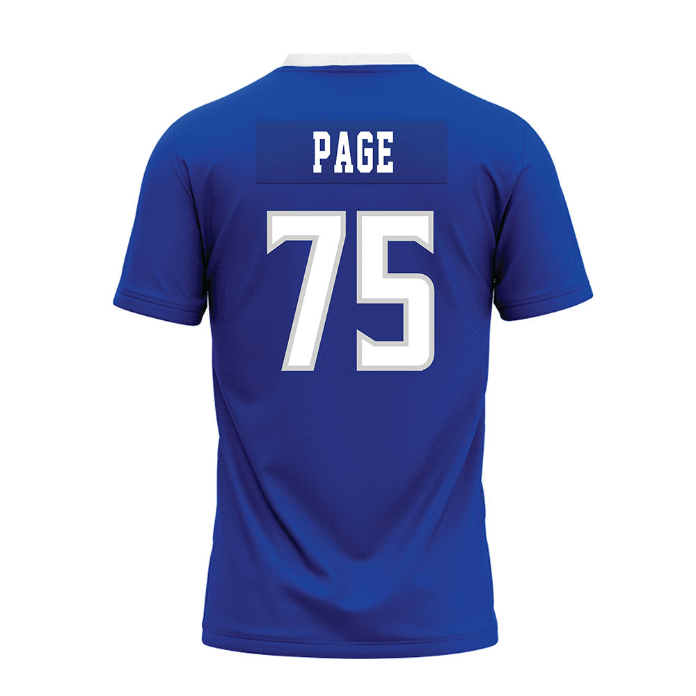Indiana State - NCAA Football : Andrew Page - Royal Blue Premium Football Jersey-1