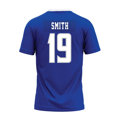 Indiana State - NCAA Football : Zakiese Smith - Royal Blue Premium Football Jersey-1