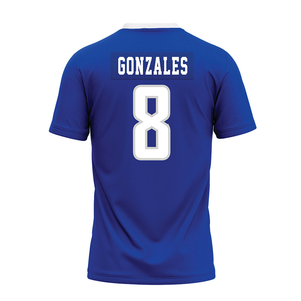 Indiana State - NCAA Football : Nathan Gonzales - Royal Blue Premium Football Jersey-1