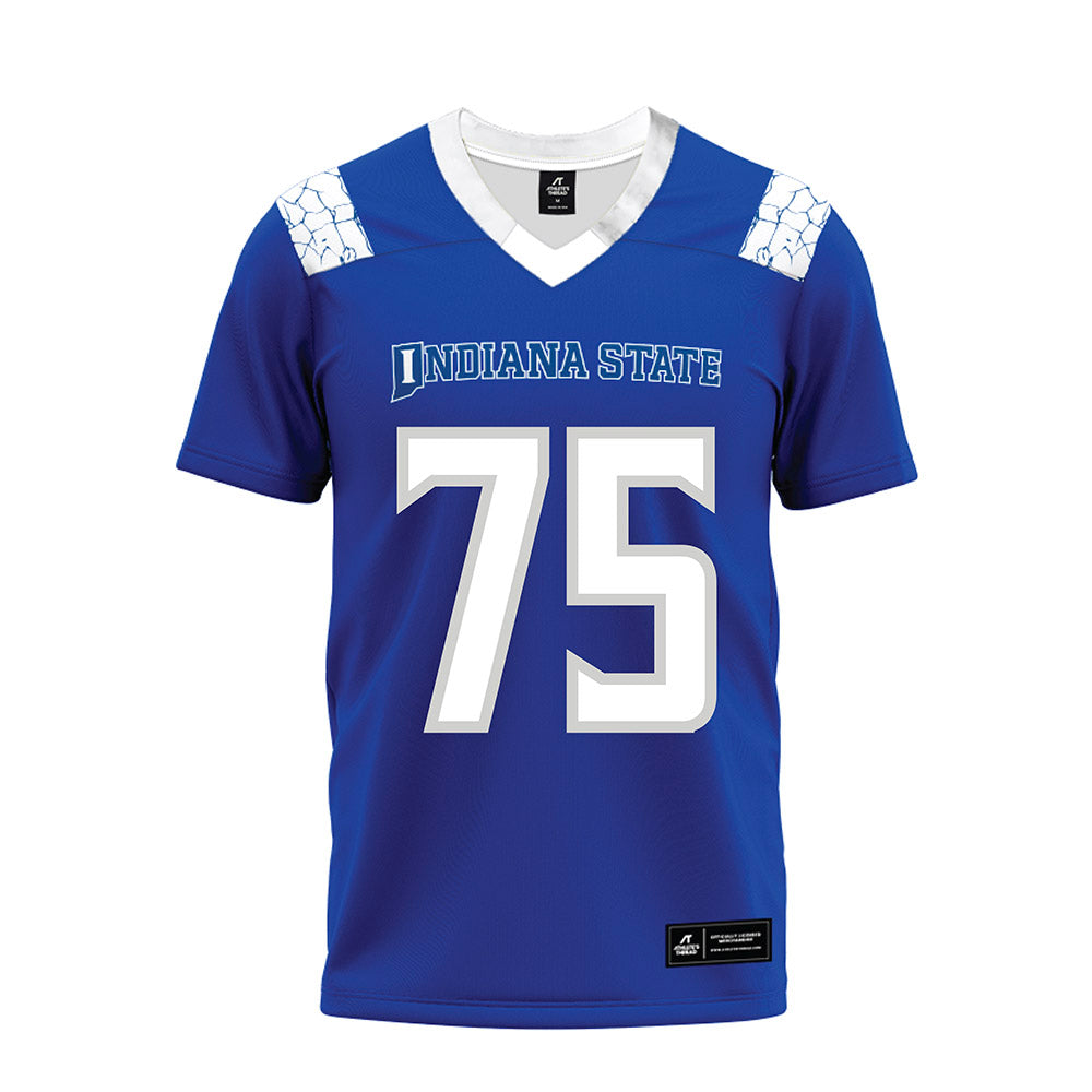 Indiana State - NCAA Football : Andrew Page - Royal Blue Premium Football Jersey-0