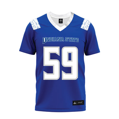 Indiana State - NCAA Football : Isaiah Smith - Royal Blue Premium Football Jersey-0