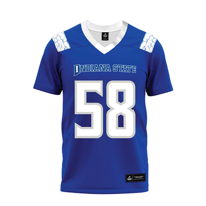 Indiana State - NCAA Football : Andy Hertlein - Royal Blue Premium Football Jersey-0