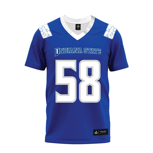 Indiana State - NCAA Football : Andy Hertlein - Royal Blue Premium Football Jersey-0